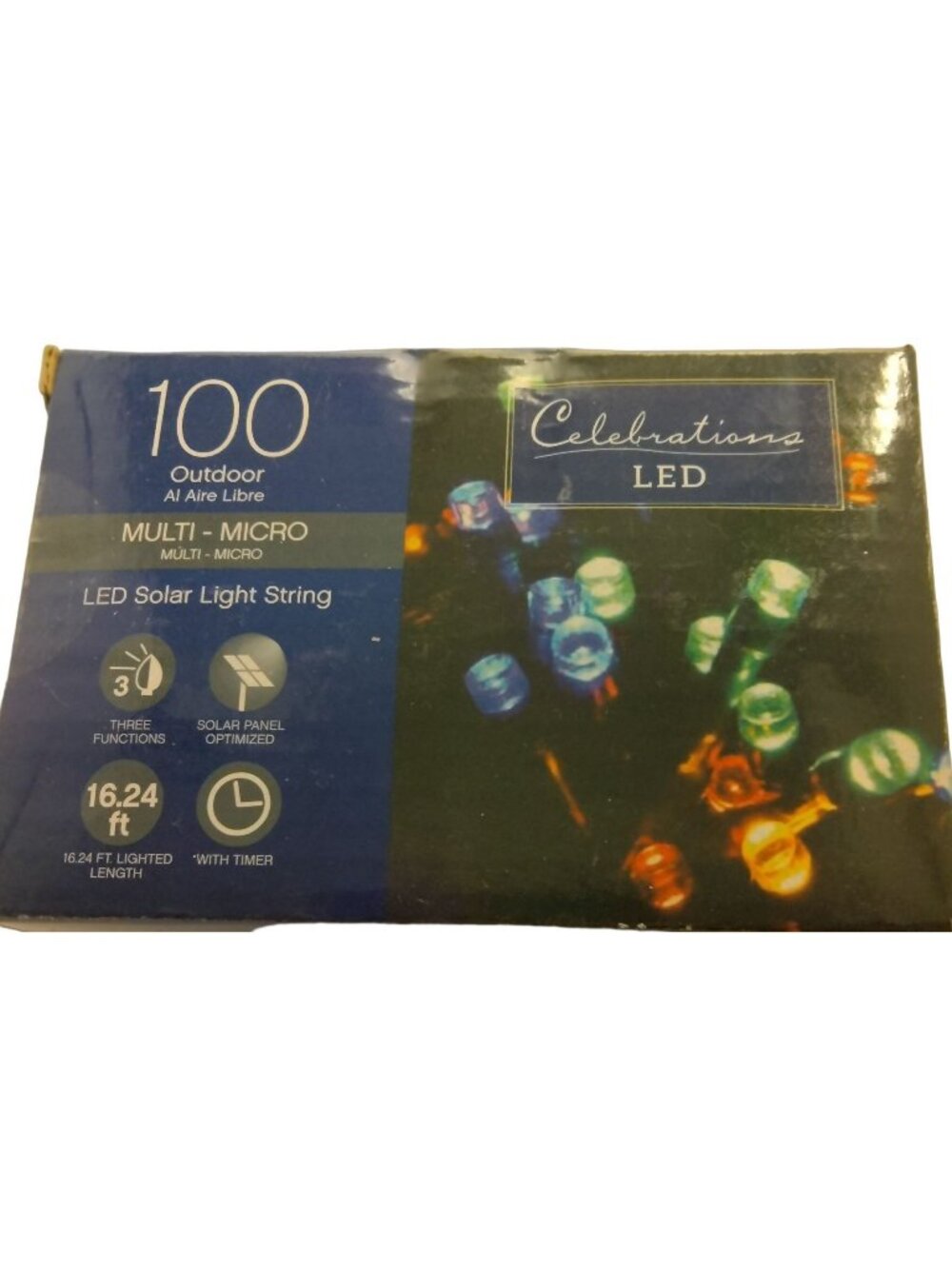 Celebrations  Solar Lights LED Micro Multicolor Wedding Patio Deck Outdoor 16 Ft